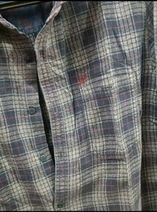 Men's Blue Plaid Flannel Shirt