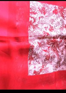 Red Floral Saree