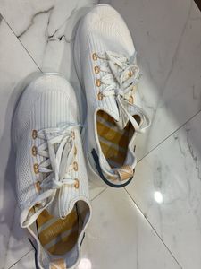 White Knit Sneakers