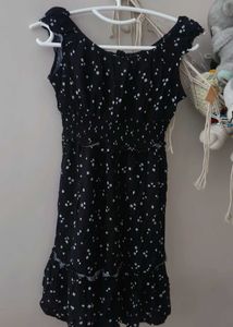 Chic Black &amp; White Polka Dot Dress