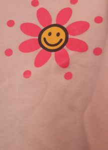 Cute Pink Graphic Print Top