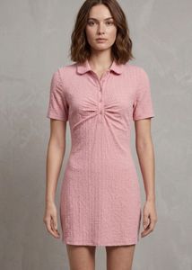 Chic Pink Textured Dress