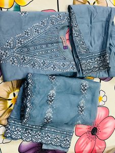 Elegant Blue Kurta Set with Dupatta