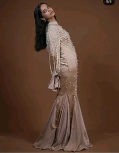 Elegant Pearl Embellished Gown