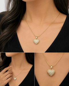 Sparkling Heart Pendant Necklace