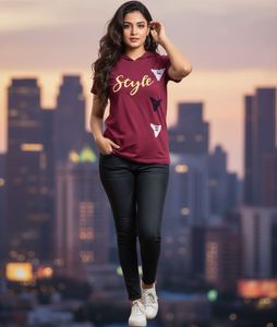 Stylish Maroon Hoodie T-Shirt