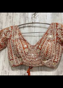 Stunning Red Embellished Lehenga Choli Set