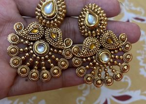 Gold Plated Beautiful Earrings
