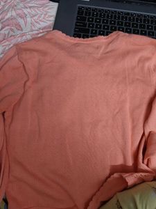 Peach Cutwork Knit winter  Top