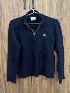 Lacoste Navy Quarter Zip Sweater