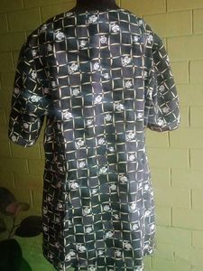 Vintage Floral Grid Blouse