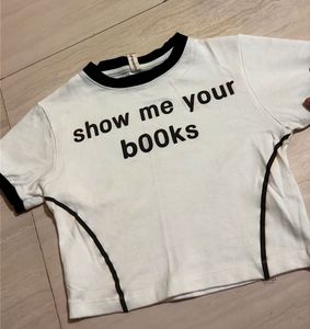 White "Show Me Your Books" T-Shirt