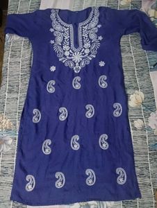 Beautiful Blue Chikankari Kurta