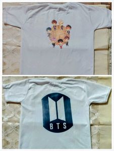 BTS White Graphic Tee 💜ᗷTS⟭⟬💜combo +free gift