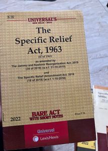 The Specific Relief Act, 1963 - Bare Act with Shor