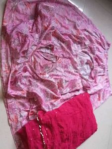 Pink Floral Lehenga Choli Set