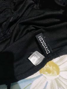 H&amp;M Black Ruched Mini Dress