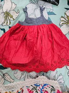 Babygap Red Cotton Hakoba Frock