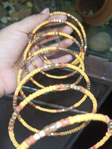 Boho Beaded Coil Bracelet