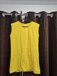 Yellow Sleeveless T-Shirt