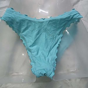 Aqua Blue⚛️ Ruffle Trim Thong Panty