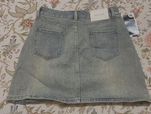 Light Wash Denim Mini Skirt