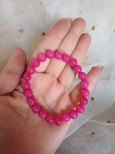 Pink agate Beaded Bracelet