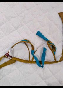 Ocean Blue &amp; Yellow Bikini Top