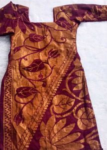 Elegant Silk kurti with Embellishments