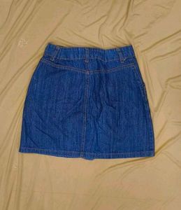 Forever 21 Floral Denim Mini Skirt (Made in China)