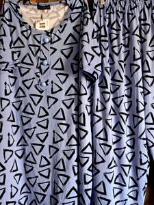 Co-ords Triangle Print Pajama Set or night suit