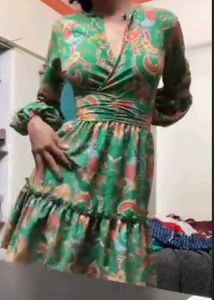 Bohemian Print Wrap Dress