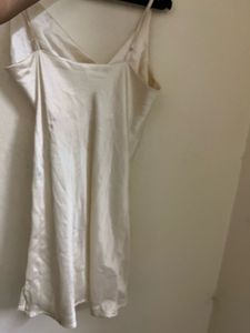 ethereal fairy satin cowl neck slip dress