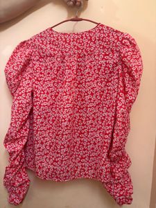 casual regular sleeves printed women red top