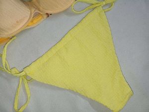 Yellow Textured Bikini Set