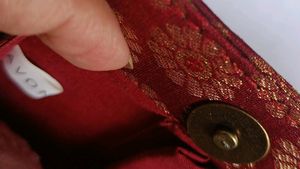 Brand New Avon Brocade Clutch - Crimson