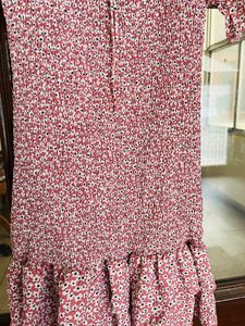 Square Neck Smocked Floral Dress Beautiful Fitting 🌸