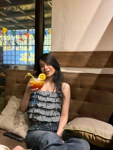 Cute Gingham Ruffle  Summer Top
