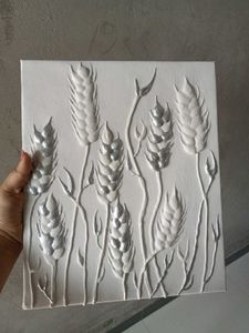 Textured Wheat Stalk Wall Art