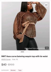 bronze SALT Attire Sequin top