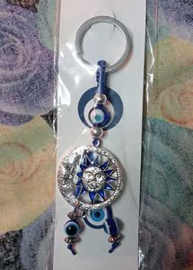 Evil Eye Sun Moon Keychain