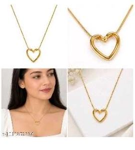 Elegant Gold Heart Pendant Necklace