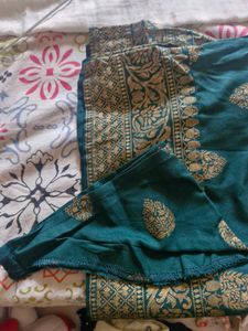 Ethnic green top (sleeves available)