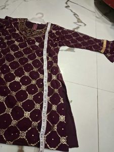 Elegant Maroon Kurta Set with Dupatta