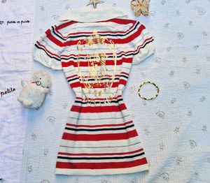 y2k polo fitted Striped top