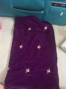 Embroidered Velvet dupatta