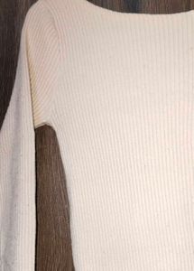 Ribbed Knit Long Sleeve Mini Dress