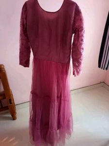 Sparkly Pink Tiered Maxi Dress
