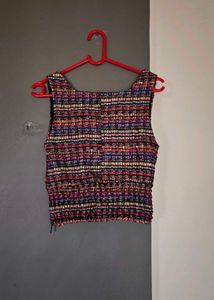Chic Textured Cropped Top