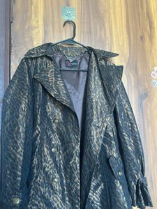 Chic Leopard Print Trench Coat
